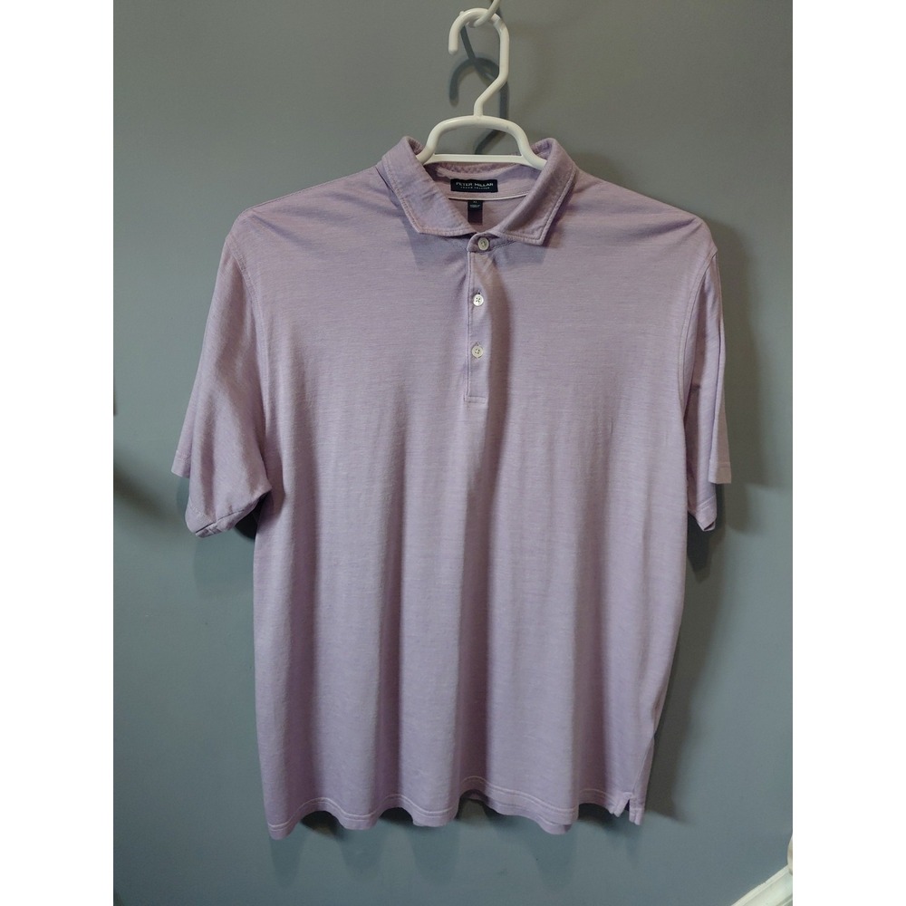 Peter Millar Crown Crafted Polo Golf Shirt Mens XL Purple Athletic